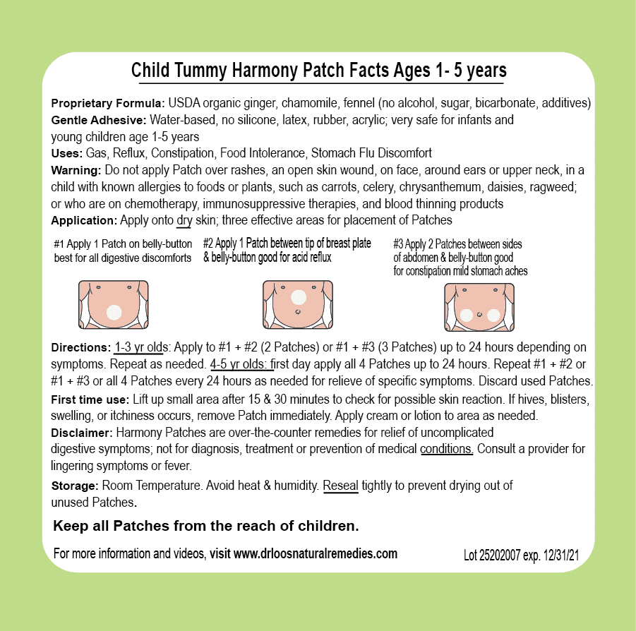 A child 's tummy humary patch facts for ages 5-1 2